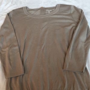 Tan 3/4 Length Sleeve Sweater